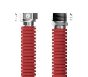 Merabell Aqua Flexi R3/4" - G3/4" červená / Připojovací hadice / 30-60 cm