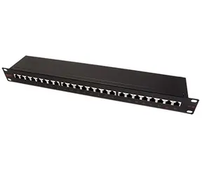 Roline Patch panel 19" STP černý / Patch panel / CAT.5E / 24 portů / 1U