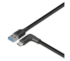 Lindy USB-A - USB-C 90° lomený černá / Kabel / USB 3.2 Gen 2 / 10 Gbit/s / 1,5 m / 15 W