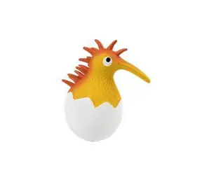 Kiwi Walker Baby oranžová / Pískací hračka pro psy / Latex / L 12 cm