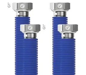 Merabell Aqua Flexi modrá / Plnoprůtočná hadice / G1"-G1" / 30-60 cm / pro domácí vodárny 1" / 2 ks