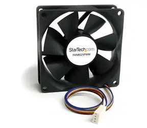 StarTech Ventilátor do PC skříně 80 mm černý / Ventilátor / 80x80x25 mm / PWM / Molex 4-pin