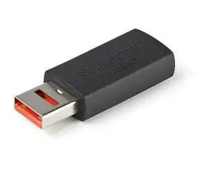 StarTech Secure Charging USB-A Blocker černá / Bezpečnostní nabíjecí adaptér / USB-A / 12 W / 5V/2,4A