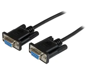 StarTech sériový null modem kabel DB9 černá 2 m / Sériový kabel / Null modem / RS-232