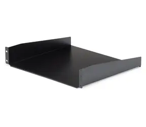 StarTech racková police černá / Rack police / 2U / 19" / nosnost 20 kg / ocel