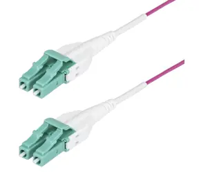 StarTech LC/LC OM4 10 m fialová / Optický kabel / Multimode duplex / 50/125 / 100 Gb/s