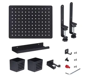 StarTech Clamp-on organizér na desk černý / Organizér na příslušenství / ocelový pegboard / 42 x 32 cm / 2,6 kg