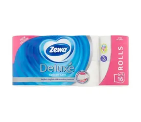 ZEWA Deluxe toaletní papír bílý / Toaletní papír / 3vrstvý / 16 rolí