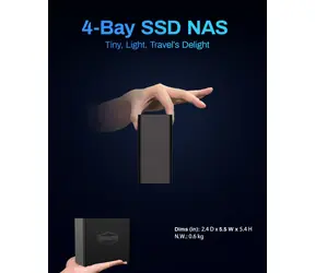 TerraMaster F4 SSD / NAS server / 4x M.2 NVMe / Intel N95 / 8GB DDR5 / 5GbE / bez SSD