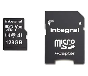 Integral microSDHC/SDXC 128 GB / Paměťová karta / UHS-I U3 V30 / čtení: 100 MB/s / zápis: 45 MB/s