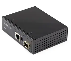 StarTech Fiber-Ethernet Mediakonvertor PoE+ 60W černá / Mediakonvertor / Gigabit / RJ-45