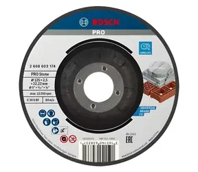 BOSCH Řezný kotouč na kámen 125 mm / Řezný kotouč / Otvor 22,23 mm / Síla 2,5 mm / C 30 S BF