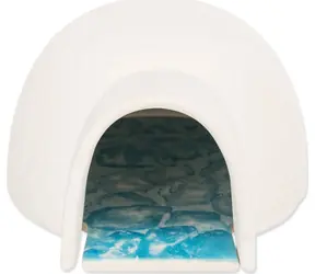 Trixie Igloo s chladicí keramickou deskou bílá / Pelíšek pro hlodavce / keramika / 13 x 9 x 15 cm
