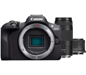 Canon EOS R100 + RF-S 18-45mm + RF 75-300mm černá / Fotoaparát / CMOS / 4K video / Wi-Fi / Bluetooth