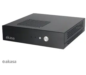 Akasa Cypher černá / PC skříň / Thin Mini-ITX / hliník / zdroj 120W / OEM