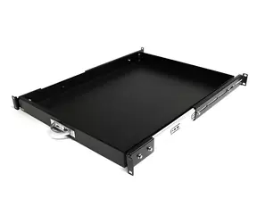 StarTech Výsuvná police pro rack černá / Police do racku / 1U / hloubka 559 mm / nosnost 25 kg
