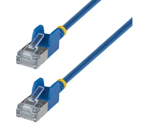 StarTech CAT6a Ultra Slim modrá / Patch kabel / RJ-45 / 0,3 m