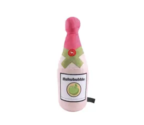 Huhubamboo Plyšová hračka Šampaňské růžová M / Hračka pro psy / 37x11x11 cm
