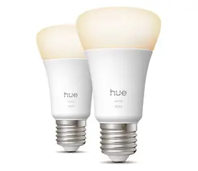 Philips Hue White A60 E27 9,5W 2ks / Chytrá LED žárovka / 1100 lm / 2700 K / stmívatelná / Bluetooth
