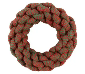 HUHUBAMBOO Hračka pro psy bavlněný uzel 18 cm / Přetahovadlo / Bavlna / 18 × 3 × 18 cm