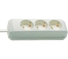 Brennenstuhl Eco-Line bílá / Prodlužovací kabel / 3x zásuvka / 45° / 5 m / 3500 W