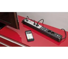 Brennenstuhl Connect Premium-Line WS PL01 černá/světle šedá / Chytrý prodlužovací kabel / 6 zásuvek / WiFi 2,4 GHz