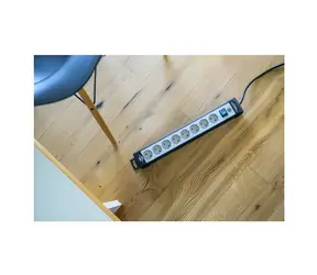 Brennenstuhl Premium-Line černo-šedá / Napájecí lišta / 8x zásuvka / 1,8 m / vypínač / dětská pojistka