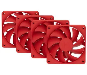 Hyte FA12 4ks červená / Ventilátor / 120 mm / 1500 RPM / 28 dB / 72 CFM / 4-pin PWM