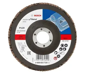 BOSCH 2608603659 X431 / Lamelový brusný kotouč P120 / 125x22.23 mm