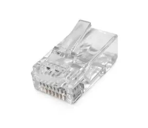 Nedis RJ45 Pass Through konektor CAT6 / Konektor RJ45 / UTP / Pozlacený / 10 ks / Transparentní