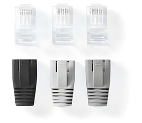 Nedis RJ45 Pass Through konektor / Konektor / CAT6 UTP / Pozlacené kontakty / 10 ks