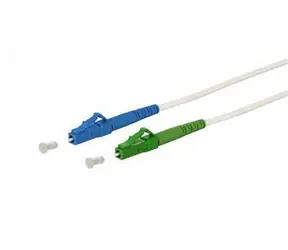OPTIX LC/APC-LC/UPC bílý / Optický patch kabel / simplex / 9/125 / armovaný LSZH 3 mm / 3 m