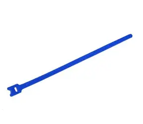 Velcro Stahovací páska 13 mm modrá / Stahovací páska / suchý zip / 20 cm / 25 ks