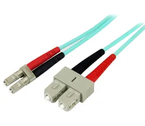 StarTech optický patch kabel LC/SC modrá / Optický kabel / OM3 Multimode / Duplex / 1 m