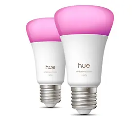 Philips Hue WCA 2x žárovka E27 A60 / Chytrá LED žárovka / 1100 lm / 16 mil. barev / stmívatelná / Bluetooth/Zigbee