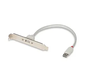 Lindy Slotblech adaptér USB-A / Adaptér / USB-A(M) - USB-A(F) / 0,3 m / USB 2.0