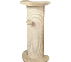 TRIXIE Škrabadlo Lorca béžová / Do rohu místnosti / plyš, sisal / 37 x 27 x 75 cm