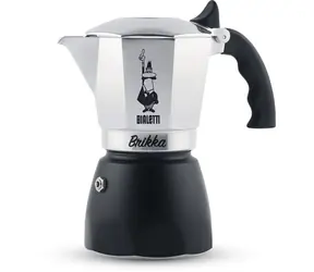 Bialetti New Brikka černá / Moka konvička / 4 šálky / 0,17 l / hliník