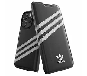 Adidas OR Booklet Case PU černá/bílá / Pouzdro typu kniha / Apple iPhone 14 Pro