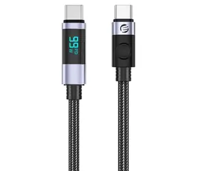 Orico LDC2C černá / Datový kabel / USB-C na USB-C / LED displej / 100W PD / 2 m / 2 ks
