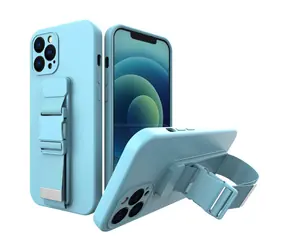 Hurtel Gelové pouzdro s řetízkem Xiaomi Poco X3 NFC modrá / Pouzdro / Gelové / Řetízek na krk