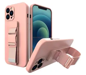 Hurtel Rope Case růžová / Kryt / Xiaomi Poco X3 NFC / gel s poutkem a řetízkem