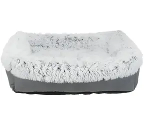 TRIXIE HARVEY Pelech obdélníkový šedý 60x50 cm / Plyš, semiš / Protiskluzové dno / Prací 40 °C