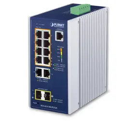 Planet IGS-4215-8UP2T2S / Switch průmyslový / L2/L4 Managed / 8x GbE PoE / 2x GbE / 2x SFP / IP30