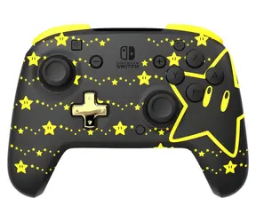 PDP Rematch GLOW Super Star černo-žlutá / Herní ovladač / bezdrátový / Nintendo Switch / Svítí ve tmě / výdrž 40 h