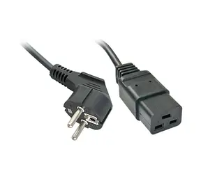 Lindy Schuko - IEC 320 C19 černá / Napájecí kabel / 2 m / 16 A