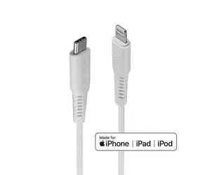 Lindy USB-C na Lightning bílá / Kabel / 3 m / 480 Mbit/s / MFi certifikace