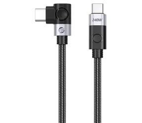 Orico CW240 černá / Kabel USB-C - USB-C / lomený / PD 240W / 2 m