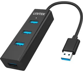 Unitek Y-3089 černá / USB hub / 4x USB 3.0 / LED indikace