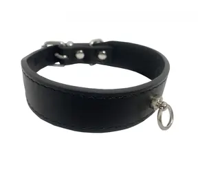 Huhubamboo Exclusive obojek černý S / Obojek pro psy / 24 mm x 26-31 cm / Hovězí kůže